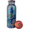 RASTOGI HANDICRAFTS-HAND PAINTED PURE COPPER WATER BOTTLE-RED & BLUE (PACK OF 2)