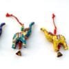 RASTOGI HANDICRAFTS-DOOR HANGING DECORATIVE BELL HANGING ELEPHANTS-TURQUOISE