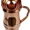 RASTOGI HANDICRAFTS-PURE COPPER 1 JUG WITH 2 GLASS-BROWN