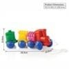 KHELO KUDOO-KID'S WOBBLE WAGON TOY-MULTICOLOUR