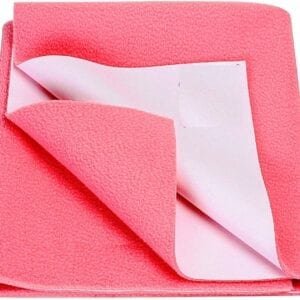 V S RETAILER-QUICK DRY WATERPROOF BED PROTECTOR DRY SHEET-SALMON ROSE