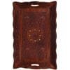 GRIPYOGA-WOODEN BEAUTIFUL CARVING TRAY-BROWN