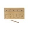 STRAWBERRY STOP-KID'S WOODEN CARVING LOWERCASE ALPHABET-SET OF 6