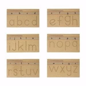 STRAWBERRY STOP-KID'S WOODEN CARVING LOWERCASE ALPHABET-SET OF 6