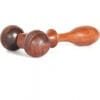 GRIPYOGA-UNISEX WOODEN MASSAGE ROLLER (SMALL)-BROWN