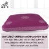 GRIPYOGA-UNISEX ZABUTON 100% NATURAL COTTON CUSHION SEAT-PURPLE