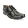 HOREX-MEN'S 100 % GENUINE LEATHER FORMAL LACE UP SHOES-BLACK