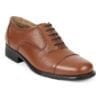 HOREX-MEN'S 100 % GENUINE LEATHER FORMAL OXFORD LACE UP SHOE-BROWN