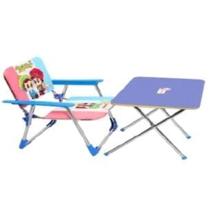 STRAWBERRY STOP-KID'S FOLDABLE STUDY TABLE & CHAIR SET-BLUE (STD)
