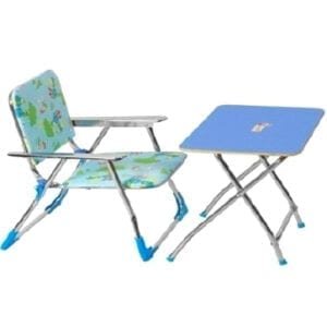 STRAWBERRY STOP-KID'S FOLDABLE STUDY TABLE & CHAIR SET-BLUE (DLX)