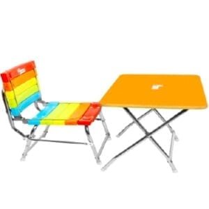 STRAWBERRY STOP-KID'S FOLDABLE STUDY TABLE & CHAIR SET-MULTICOLOR