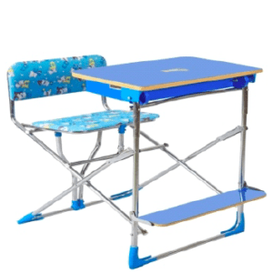 STRAWBERRY STOP-KID'S WOODEN FOLDABLE STUDY TABLE & CHAIR SET-BLUE