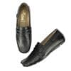 HOREX-MEN'S 100% PURE LEATHER CASUAL LOAFER SHOES-BLACK