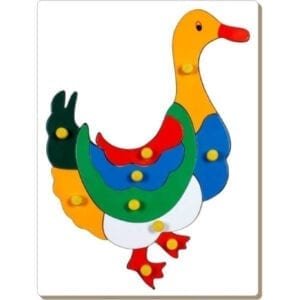 STRAWBERRY STOP-KID'S DUCK JIG SAW LIFT OUT PUZZLE-MULTICOLOR