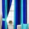 CURTAIN DECOR-3D POLYESTER LONG CRUSH PATTA DOOR CURTAIN-BLUE