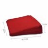 SLEEPZEE-FOAM BASED CHAIR SEAT COMFORT CUSHION-BROWN (18x12 Inch)