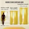 CURTAIN DECOR-POLYESTER TISSUE NET EYELET CURTAIN-GOLD (PACK OF 2)