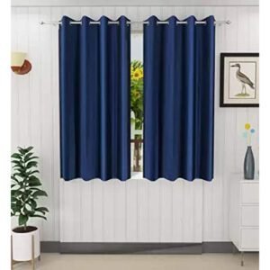 CURTAIN DECOR-POLYESTER BLACKOUT WINDOW CURTAIN-NAVY BLUE (PACK OF 2)