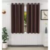 CURTAIN DECOR-POLYESTER BLACKOUT WINDOW CURTAIN-BROWN (PACK OF 2)