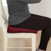 SLEEPZEE-FOAM BASED CHAIR SEAT COMFORT CUSHION-WHITE (18x12 Inch)
