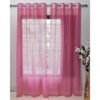 CURTAIN DECOR-SHEER STRING POLYESTER NET PATTERN EYELET CURTAIN-PINK