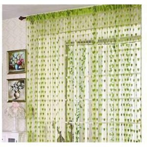 CURTAIN DECOR-GEO NATURE POLYESTER 7 FT DOOR CURTAIN-GREEN (PACK OF 2)