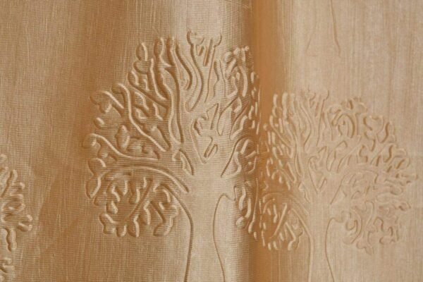 CURTAIN DECOR-POLYESTER PUNCHING TREE CURTAIN-BEIGE (PACK OF 2)