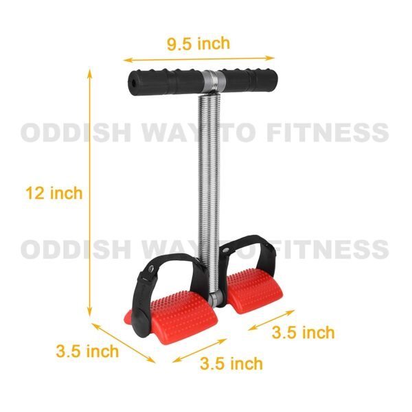 ODDISH-UNISEX SINGLE SPRING TUMMY TRIMMER WITH TWISTER-RED & BLACK