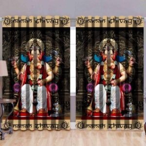 CURTAIN DECOR-POLYESTER GOD GRACE CURTAIN-SIDDHI VINAYAK (PACK OF 2)
