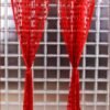 CURTAIN DECOR-GEO NATURE POLYESTER 5 FT DOOR CURTAIN-RED (PACK OF 2)