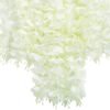 WOODZONE-ARTIFICIAL WISTERIA VINE HANGING FLOWER STRINGS-WHITE