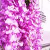 WOODZONE-ARTIFICIAL WISTERIA VINE HANGING FLOWER STRINGS-PURPLE