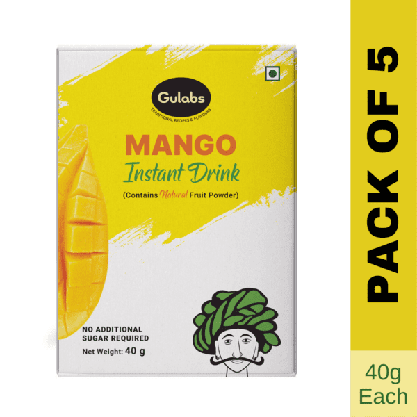 Gulabs-Mango Instant Drink-40 gm Each Pack (Pack of 5)