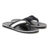 Emosis-Men's Faux Leather Casual Chappal Cum Thong Sandal-Black