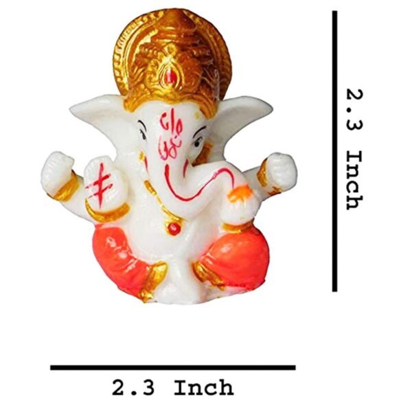 Beckon Venture-Handcrafted Lord Ganesha For Car Dashboard-Orange
