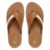 Emosis-Men's Faux Leather Casual Chappal Cum Thong Sandal-Tan