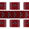 Reyansh Decor-Jacquard Dinning Table Runner with Plate Mats-Rendear (Pack Of 7)