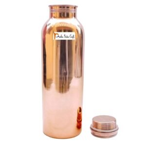 Prisha India Craft-Pure Copper Classic Water Bottle-Brown (900 ml)