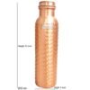 Prisha India Craft-Pure Copper Hammered Water Bottle-Brown (900 ml)