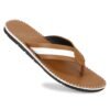 Emosis-Men's Faux Leather Casual Chappal Cum Thong Sandal-Tan