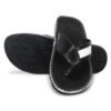 Emosis-Men's Faux Leather Casual Chappal Cum Thong Sandal-Black
