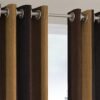 Curtain Decor-Polyester 3D Royal Eyelet Curtain-Brown (Pack Of 2)