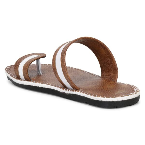 Emosis-Men's Faux Leather Casual Chappal Cum Thong Sandal-Copper