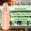 Prisha India Craft-Pure Copper Water Bottle With Drinkware-Pack Of 2 (800 ml)