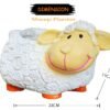 Beckon Venture-Cute Sheep Shaped Polyresin Planter Showpiece-White