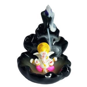 Beckon Venture-Lord Ganesha Backflow Incense Burner Idol-Pink