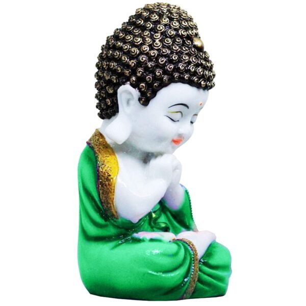 Beckon Venture-Handcrafted Baby Monk Meditating Buddha-Green