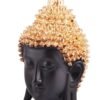 Beckon Venture-Polyester Lord Buddha Face Figurine Statue-Black & Gold
