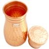 Prisha India Craft-Pure Copper Hammered Bedroom Water Bottle-950 ml