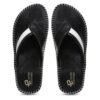 Emosis-Men's Faux Leather Casual Chappal Cum Thong Sandal-Black